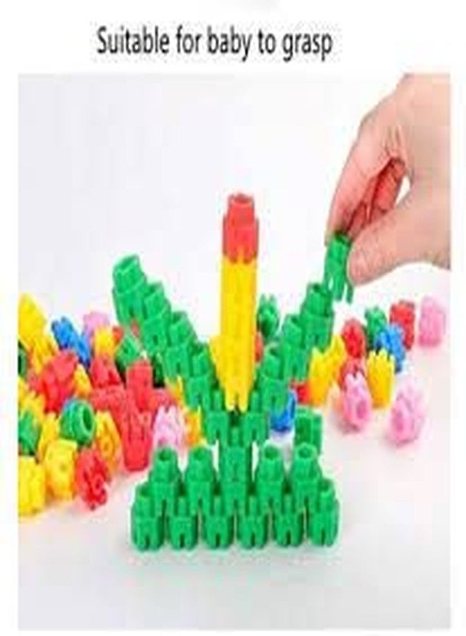 PULSBERY Small Building Blocks for Kids - 100Pcs Blocks Creative Tube Locks Construction Set Toy with Wheels Kids Educational Preschool Learning Toys(Puzzle Blocks) - Image 4